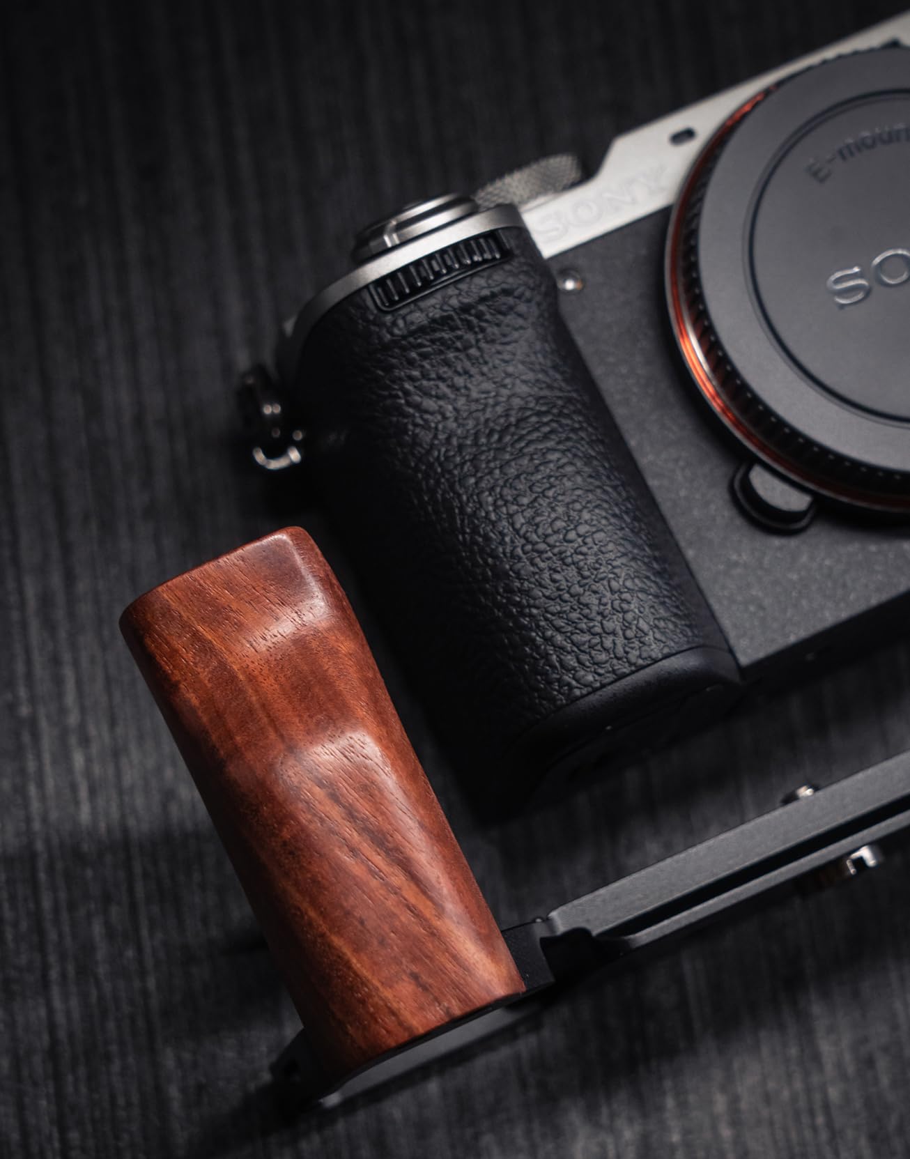 Iborrys L-Shaped Camera Handle ?Compatible with Sony A7C2 A7CR Alpha 7C2R 7C2 Camera ?Precious Vintage Solid Wood | Handcrafted by Experienced
