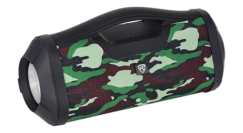 Rockville RPB-XL Camo Portable Bluetooth Speaker Boombox, 30W RMS, TWS Linking, USB Powerbank, Long Battery Life, for Outdoor Adventures and Parties