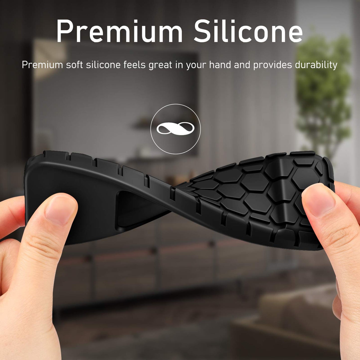 Fintie Protective Case for Apple TV 4K/ HD Siri Remote (1st Gen) - Honey Comb Lightweight Anti Slip Shockproof Silicone Cover for Apple TV 4K 5th 4th