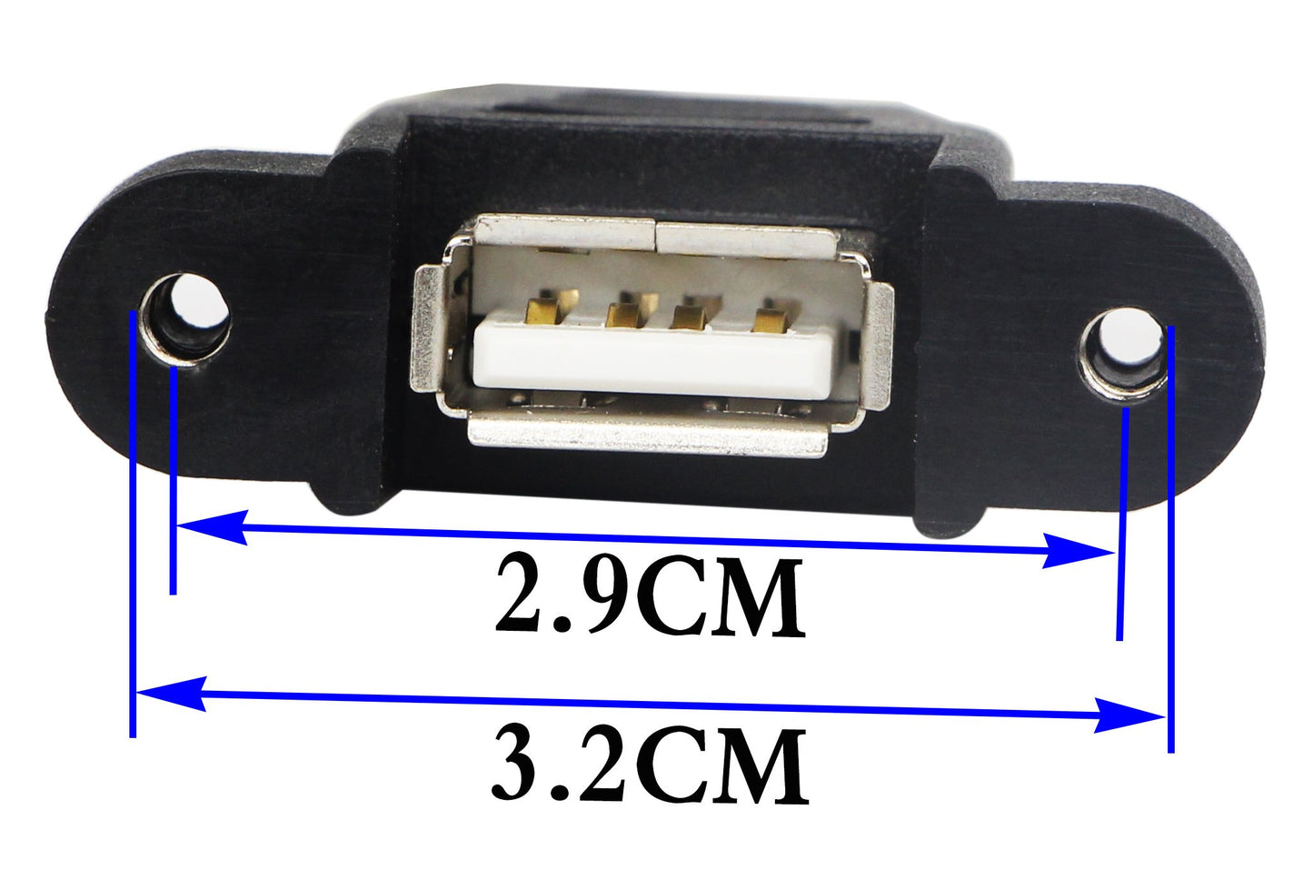 zdyCGTime Panel Mount USB 2.0 A Cable USB A Female to 4 pin Female Dupont Motherboard USB Header Cable (30cm/12inch)
