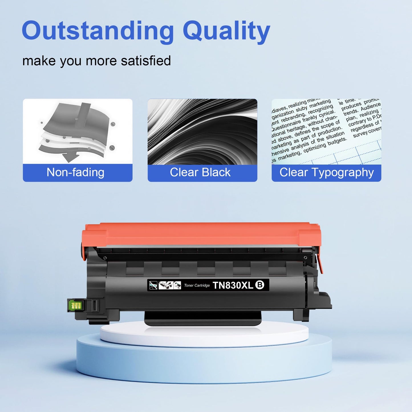 Toner Kingdom Compatible TN830XL Toner Replacement for Brother TN830XL TN830/XL/V/R TN-830XL with DCP-L2640DW HL-L2460DW HL-L2405W HL-L2480DW