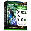Jeostarky Remanufactured Replacement for HP 910XL Ink Cartridges Combo Pack High Yield Compatible with HP OfficeJet Pro 8015e 8025e 8035e 8010 8020