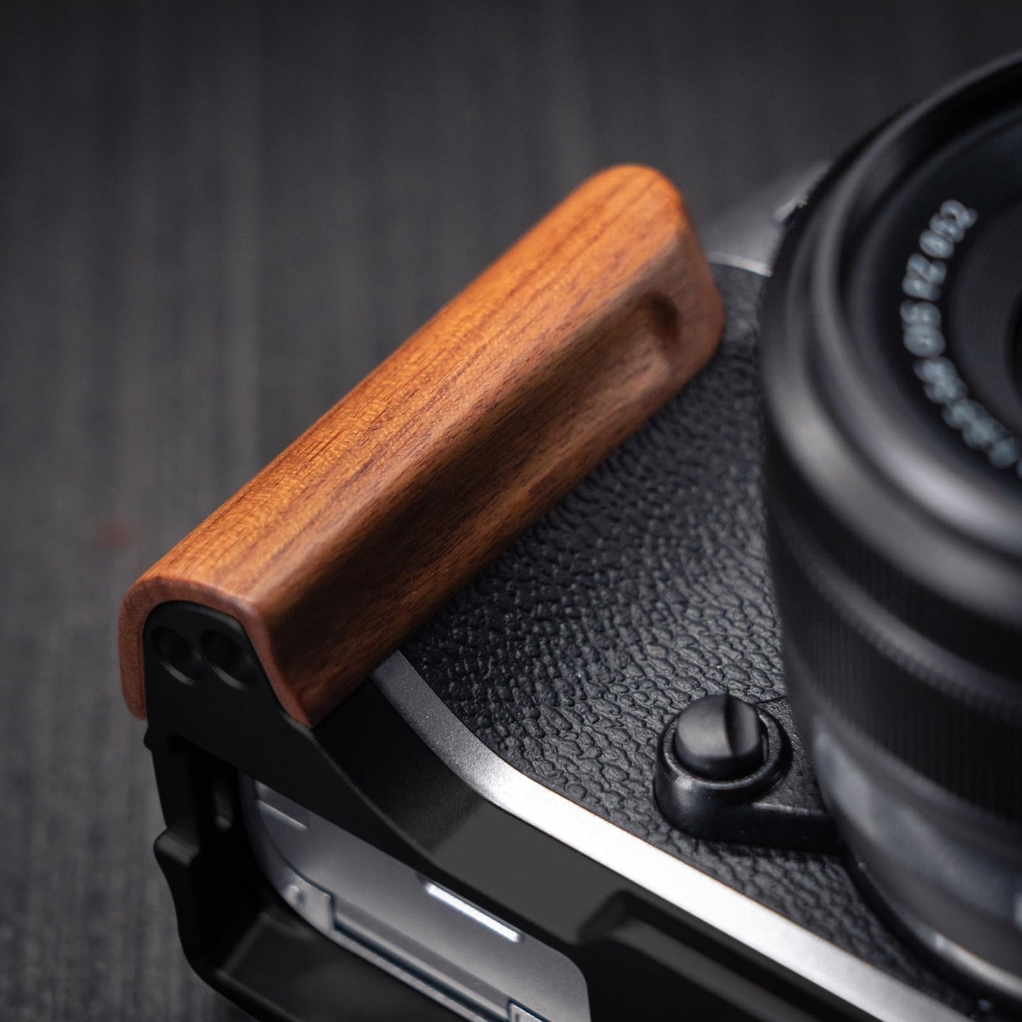Iborrys L-Shaped Camera Handle ?Compatible with FUJIFILM X-T50 XT50 Camera ?Precious Vintage Solid Wood | Handcrafted by Experienced Artisans (Desert