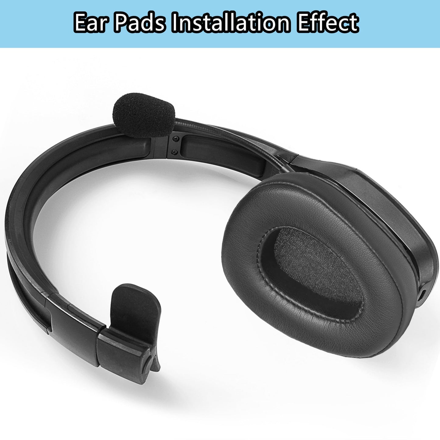 B650-XT Ear Pads Mic Foam Replacement Cushions Compatible with VXI BlueParrott B650XT B650 XT S650-XT S650XT Noise Cancelling Headphones Earpads