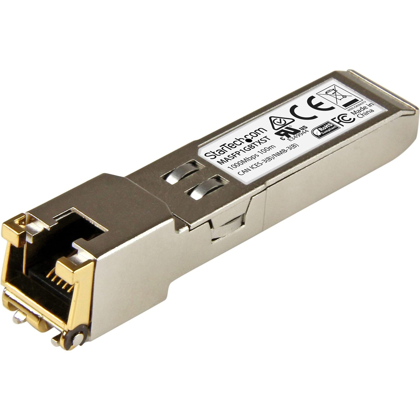 StarTech.com Cisco Meraki MA-SFP-1GB-TX Compatible SFP Module - 1000BASE-T - SFP to RJ45 Cat6/Cat5e - 10/100/1000 Mbps - RJ-45 100m - Cisco Meraki