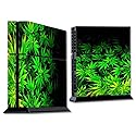 IT'S A SKIN Skins Wrap compatible with PS4 Sony Playstion Console - Protective Decal Overlay stickers skins cover - weed green bud marijuana leaves
