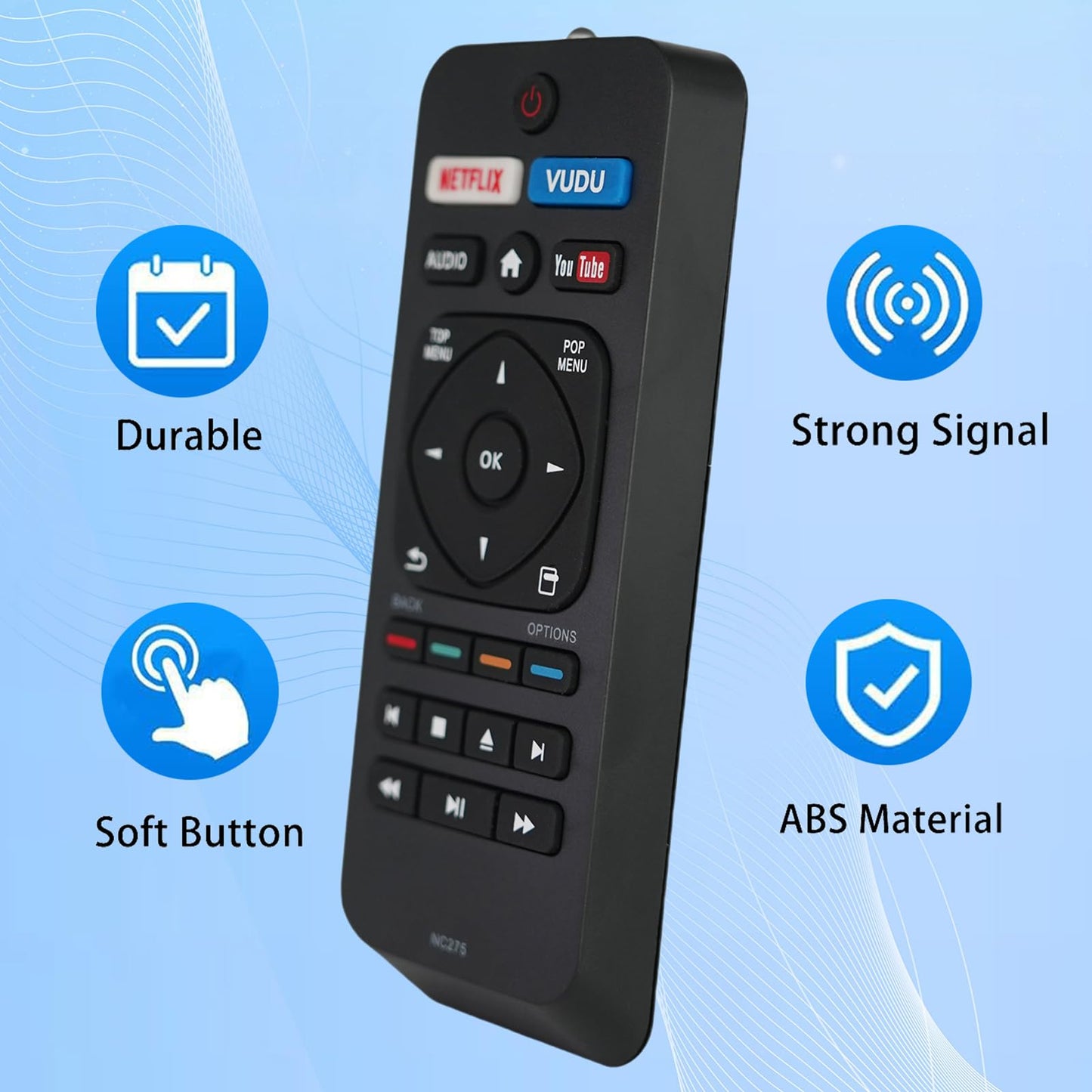 AHEBAO Universal Replacement Remote Control for Philips Blu-ray DVD Player NC278 NC458 NC290 BDP2501/F7 BDP2501/F7A BDP7303/F7