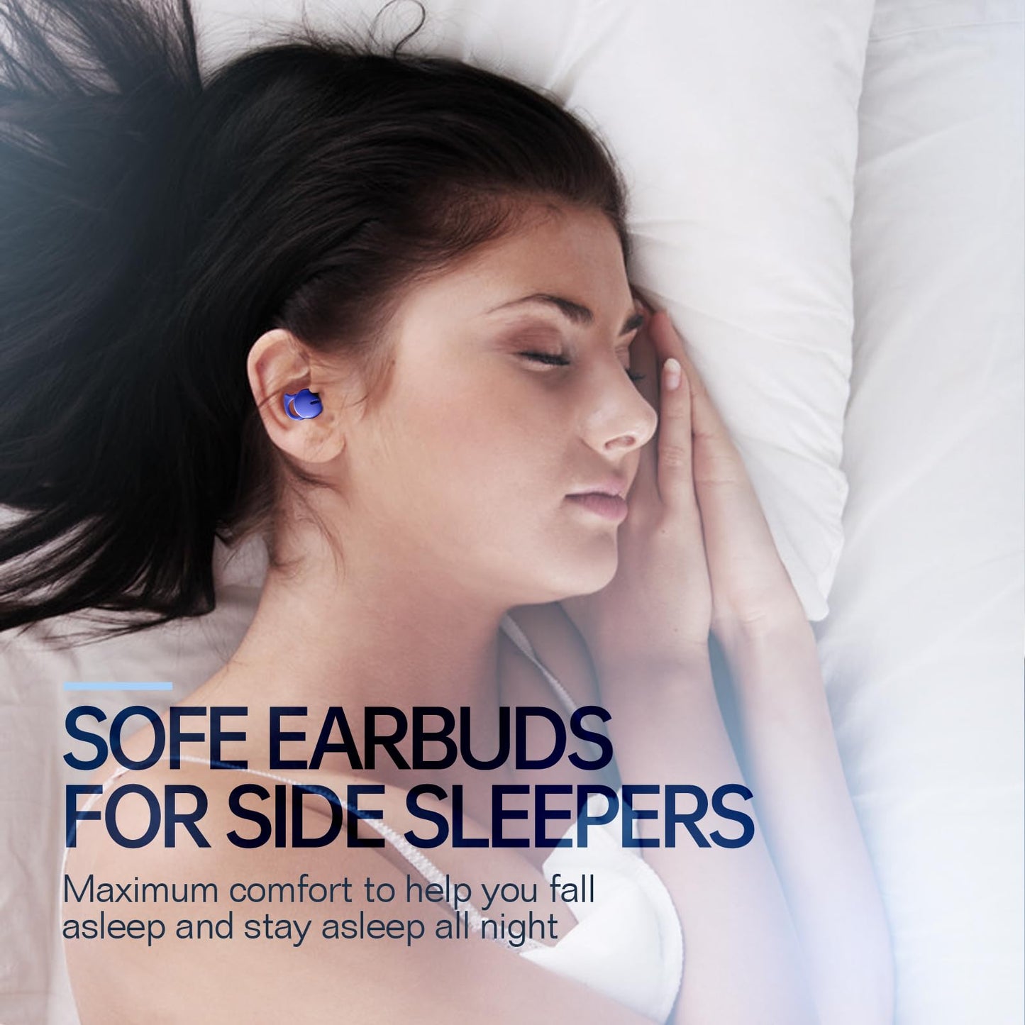 Invisible Sleep Headphones,Sleep Earbuds for Side Sleepers,Small Comfortable Fit Noise Blocking Sleeping Ear Buds,Bluetooth 5.3 Wireless Earbuds