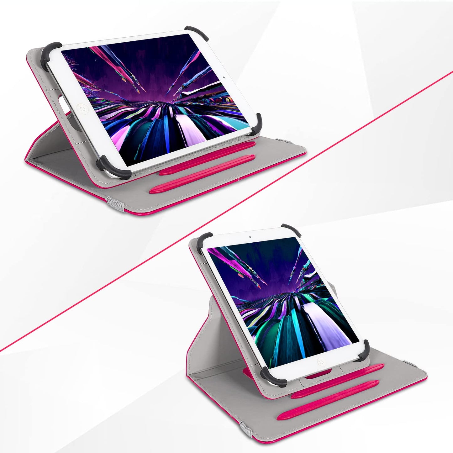 UrbanX 10.1 Inch Universal Tablet Case Protective Cover Folio for Prestigio MultiPad 10.1 Ultimate 360 Degree Rotatable Kickstand Multiple Viewing…