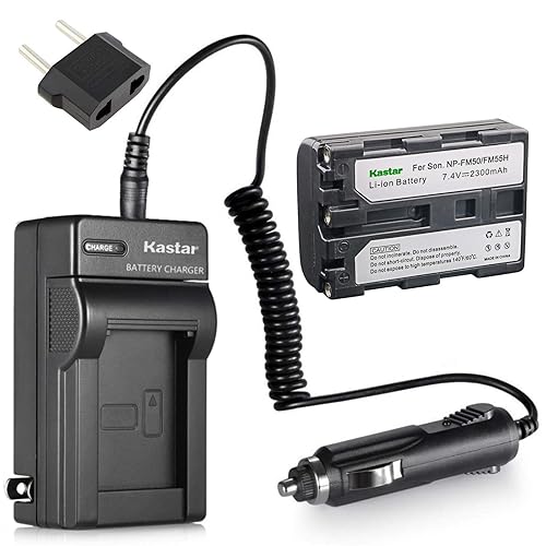 Kastar Battery and Charger Replacement for Sony NP-FM50 NP-FM55H TRV328 TRV740 TRV96K DCR-DVD100 TRV50 TRV530 TRV6 TRV740 TRV828 TRV830 TRV840 TRV940
