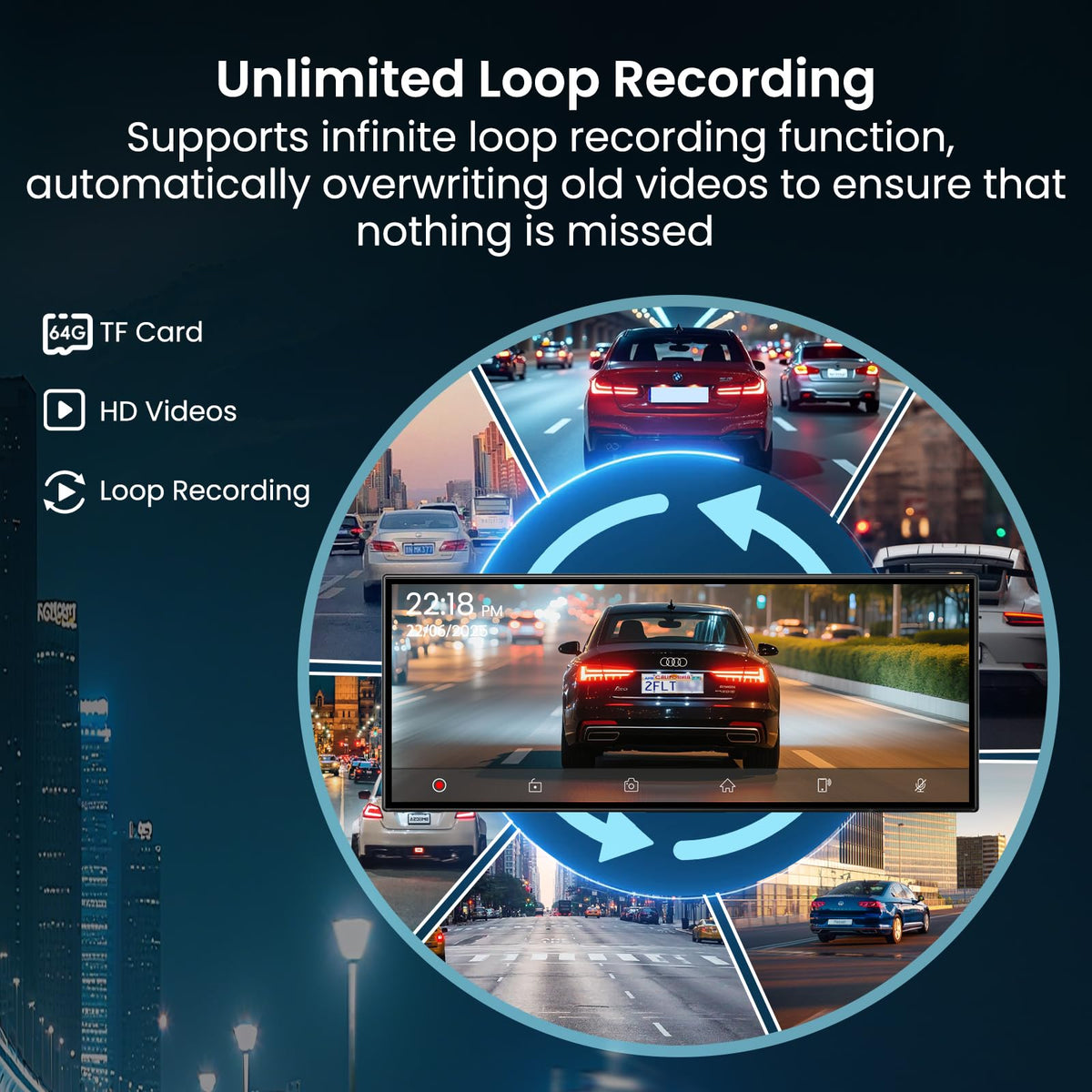 2026 Largest 11.5 inch Portable CarPlay Screen for Car with 4K Dash Cam
