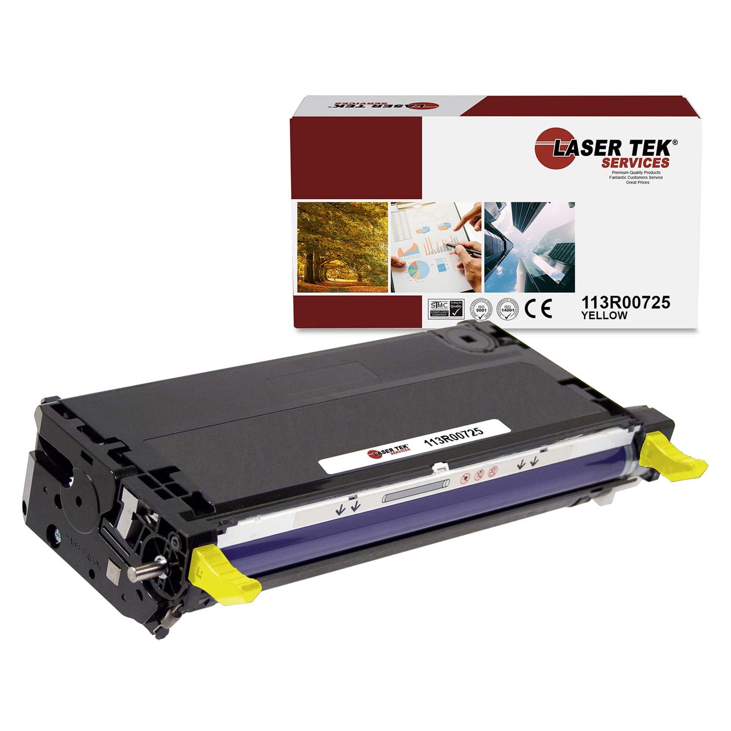 Laser Tek Services Compatible Toner Cartridge Replacement for Xerox 6180 113R00725 Works with Xerox Phaser 6180 6180N 6180DN 6180MFP Printers (1 Pack