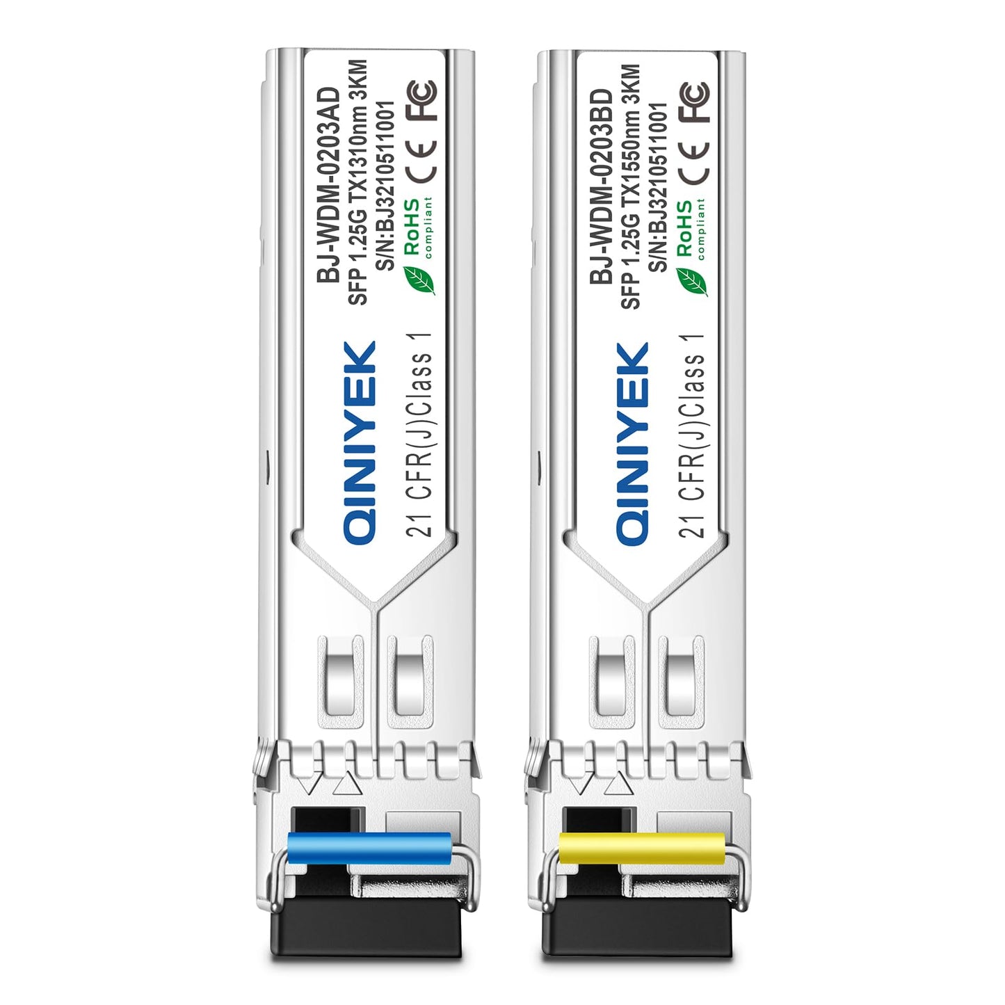 1 Pair Simplex LC Module 3KM, 1.25G Single-Mode Fiber Connector, SFP-WDM-SM 1000BASE BiDi 1310nm/1550nm SFP Transceiver Module