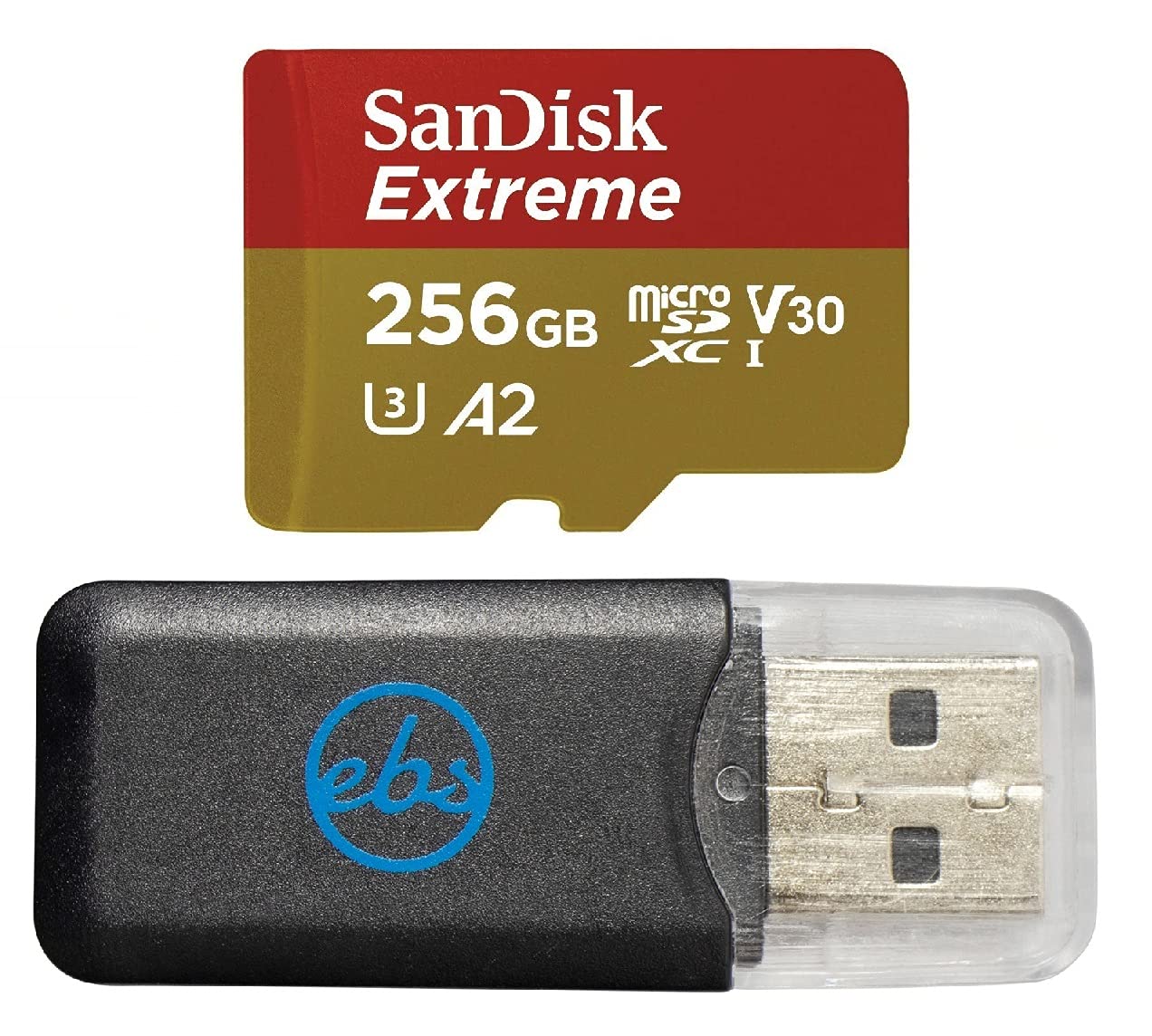 SanDisk MicroSD 256GB Extreme Memory Card Compatible with DJI Osmo 360 and Osmo Action 5 Pro Handheld Camera (SDSQXAV-256G-GN6MN) U3 A2 Bundle