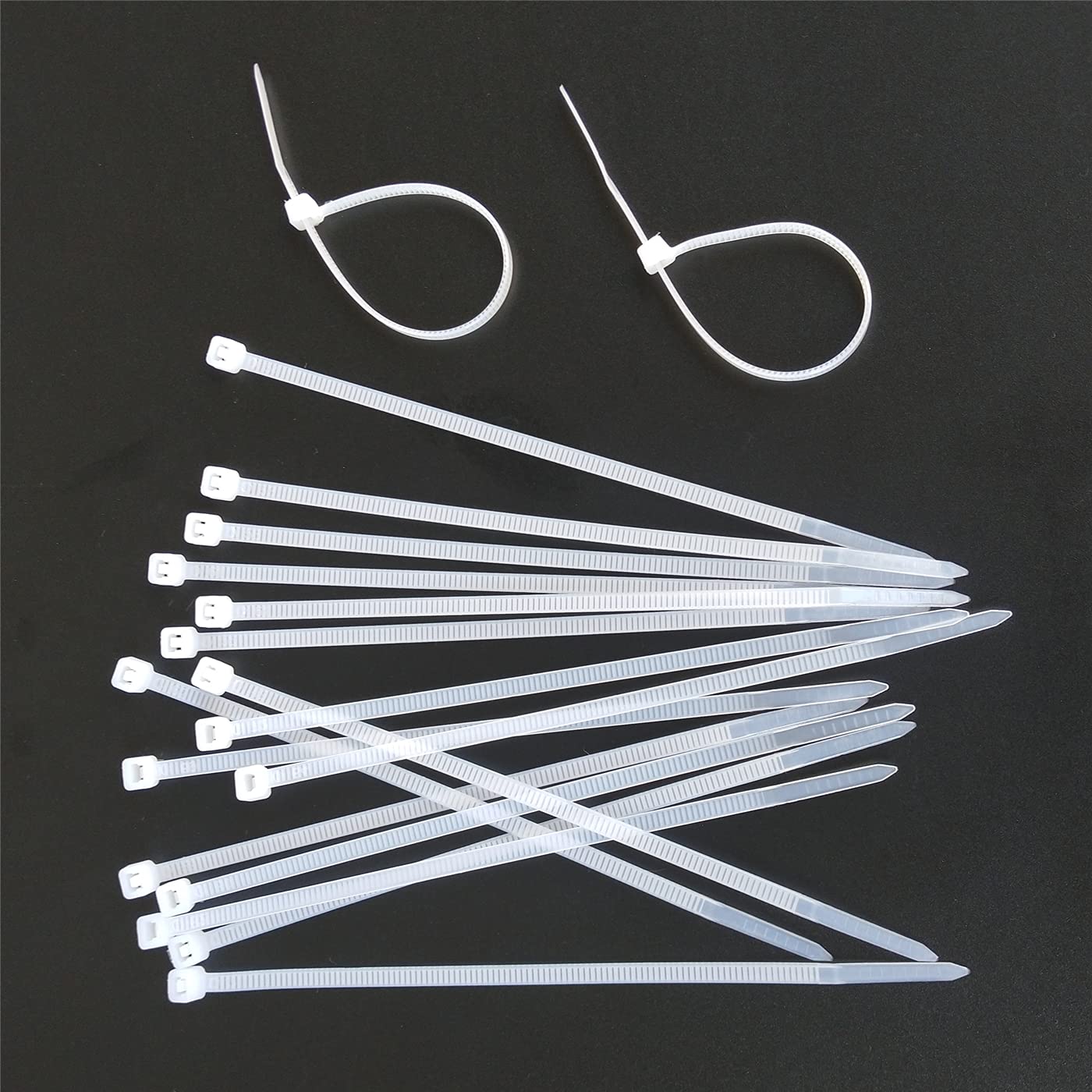 1000 pcs 6 inch Cable Zip Ties Heavy Duty, Premium Plastic Wire Ties with 18 LBS Tensile Strength, UV Resistant Cable Ties, Self-Locking White Nylon