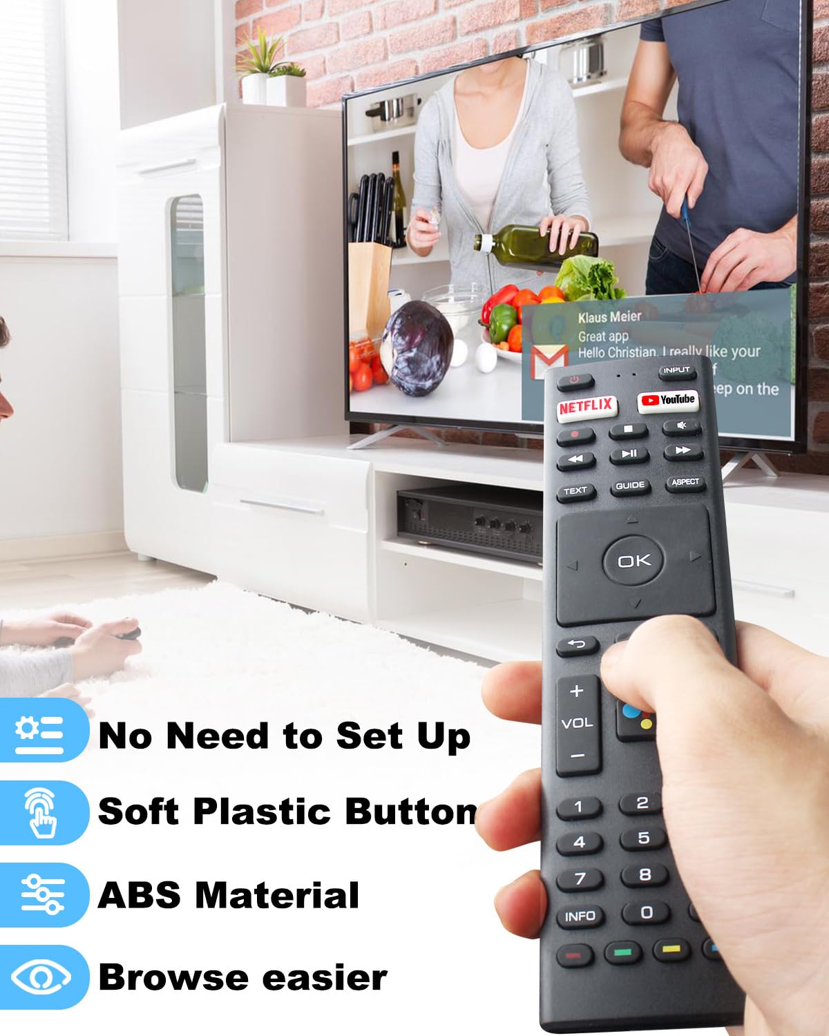 RM-C3329 for Konka TV Remote Control: for JVC Control for Smart 4K Android TV for ANAM RM-C3363 RM-C3369 32H31A 40H33A 43U55A 50Q75A 50U55A 55Q75A