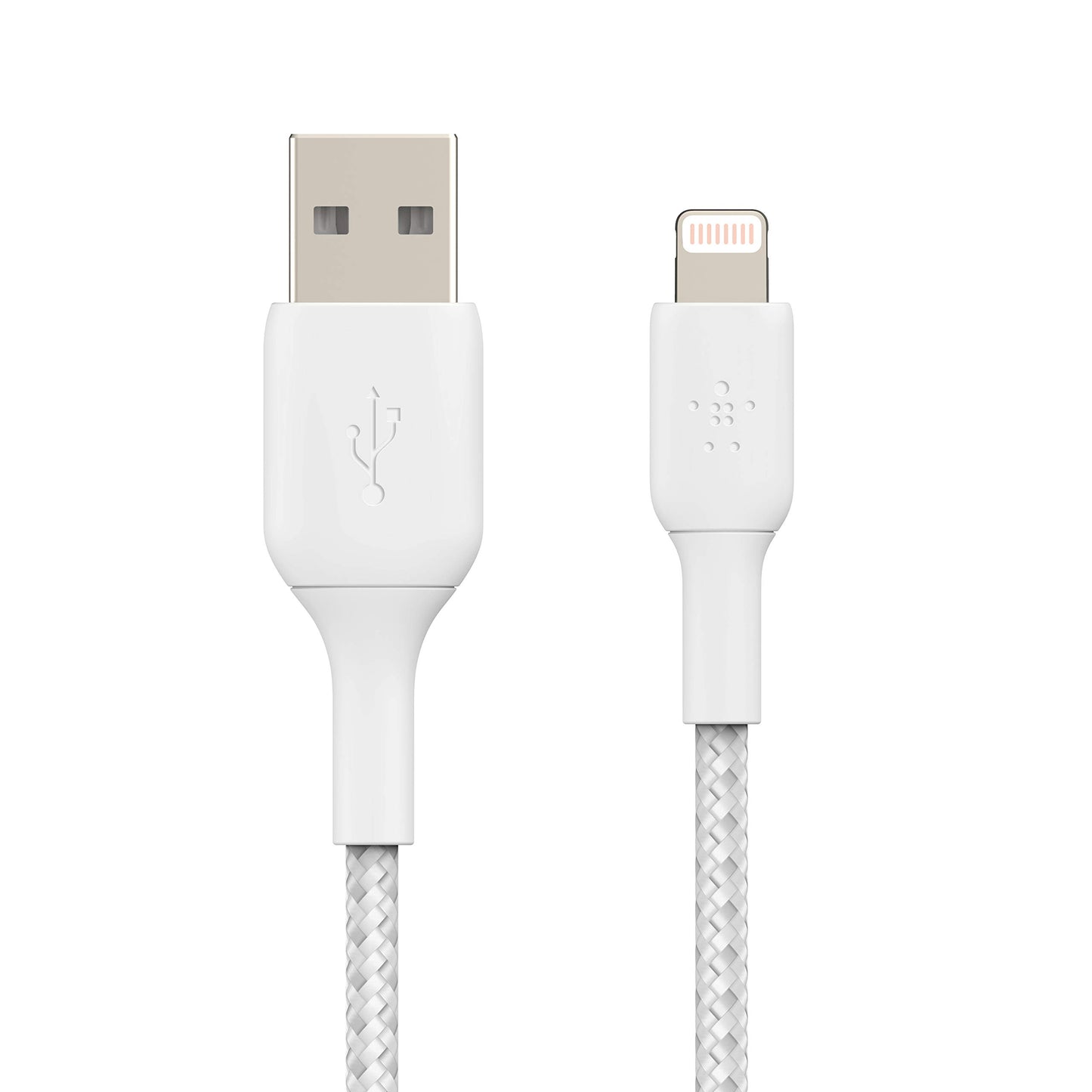 Belkin BoostCharge Braided Lightning Cable - 6.6ft/2M - MFi Certified Apple iPhone Charger USB to Lightning Cable 6ft - iPhone Cable - iPhone Charger…