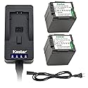 Kastar LED Super Fast Charger + 2 Battery Replacement for Panasonic VW-VBG260 VW-VBG130 AG-AC7 AF100 AG-HMC40 AG-HMC80 AG-HMC150 HDC-HS250 HDC-HS300