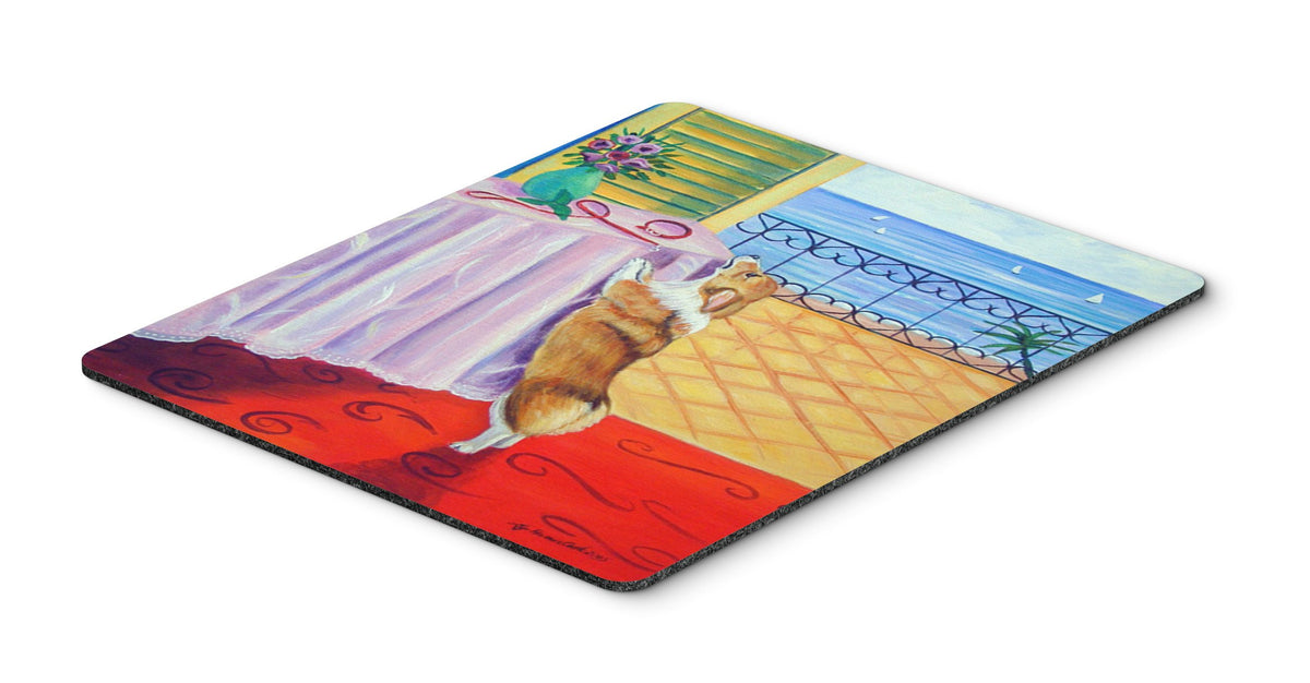 Caroline's Treasures 7285MP Corgi Mouse Pad, Hot Pad or Trivet for Home Office Gaming Working Computers Laptop Mouse Mat,Washable Large Mousepad