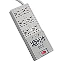 Tripp Lite 6 Outlet Surge Protector Power Strip, 6ft Cord, Right-Angle Plug, & $50,000 Insurance (TR-6) Grey