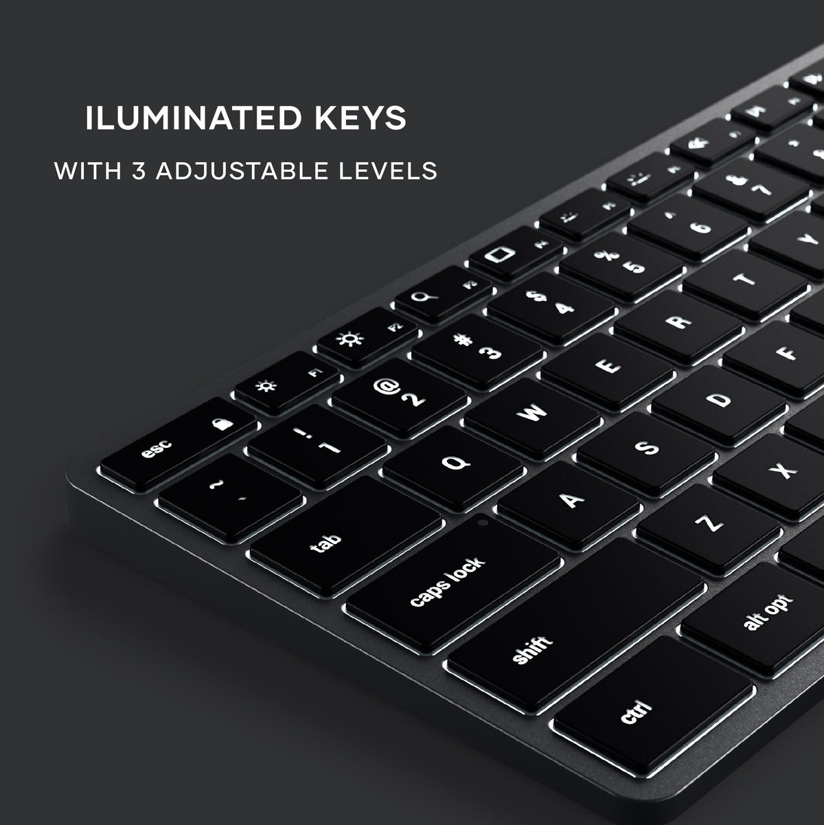 Satechi Slim W3 Wired Keyboard, Backlit Keys with Numeric Keypad
