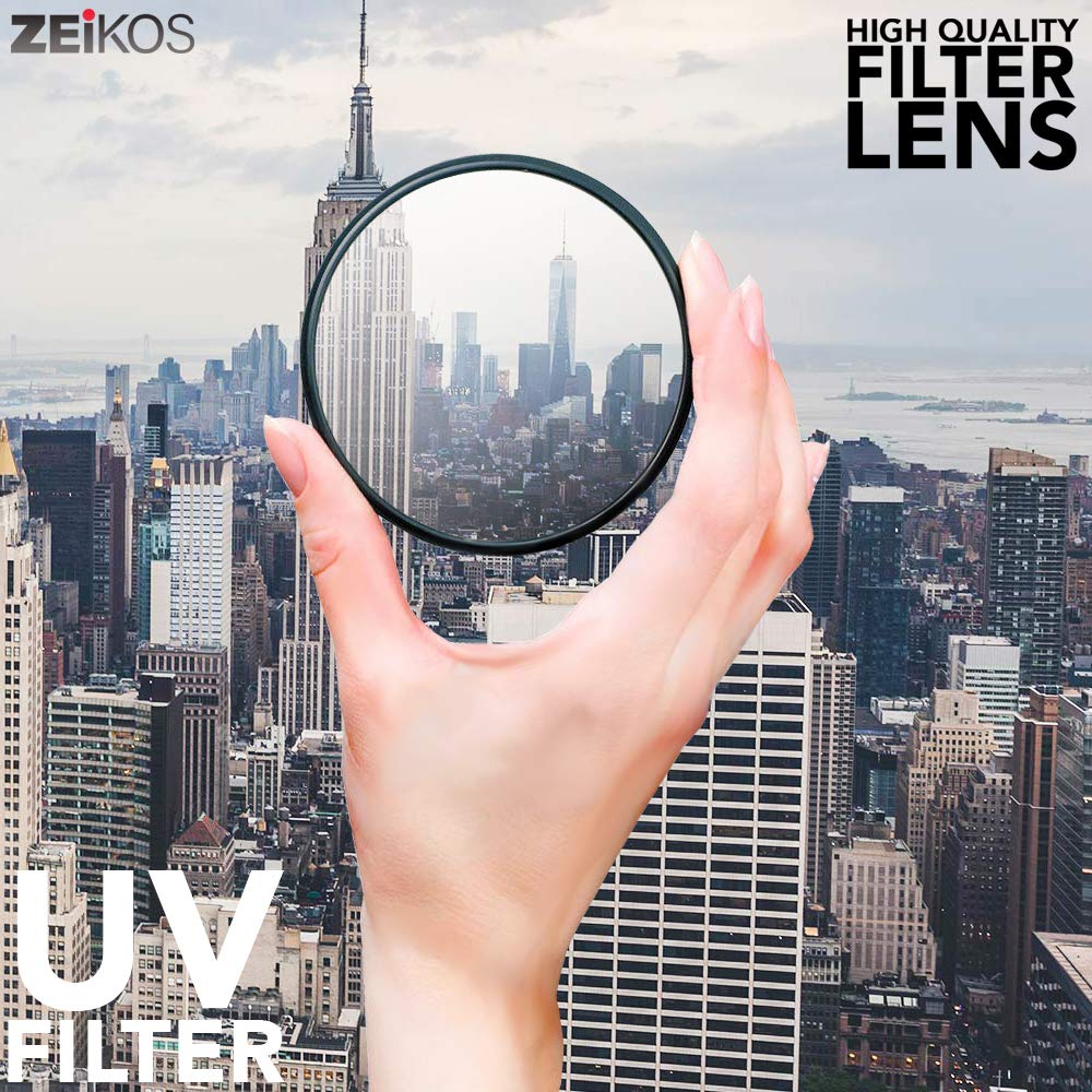 67MM Zeikos Photo Professional Photography Filter Kit (UV, CPL Polarizer, FLD) for Camera Lens with 67MM Filter Thread + Filter Pouch with Miracle