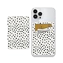 JYCardPKT Phone Card Holder Leather, Dual Pocket Phone Wallet Adhesive Stick On, Cute Phone Case Credit Card Holder, Suitable for Most of Phones Cute