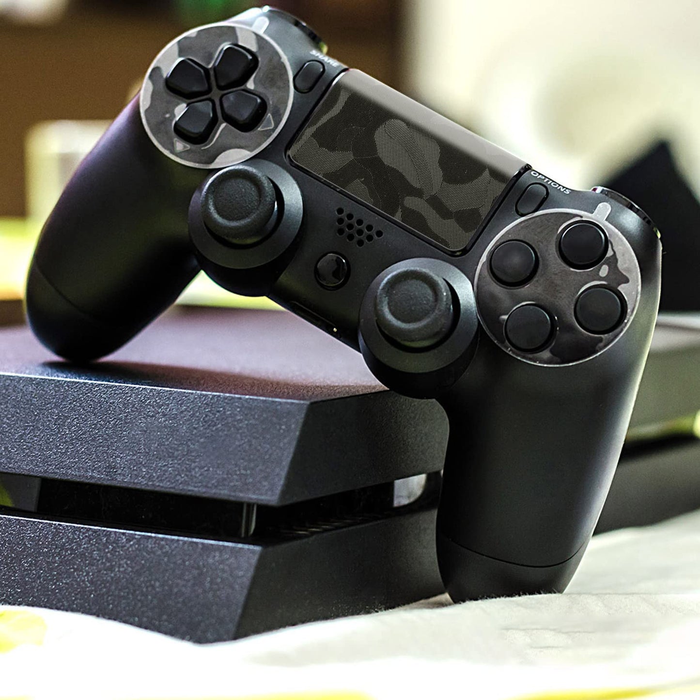 2Pcs of HOTLINEGAMES Touchpad Protector Compatible with PS4 Controller, Enhanced Texture Skin Compatible with PlayStation 4 DualShock,Pre-Cut,Easy