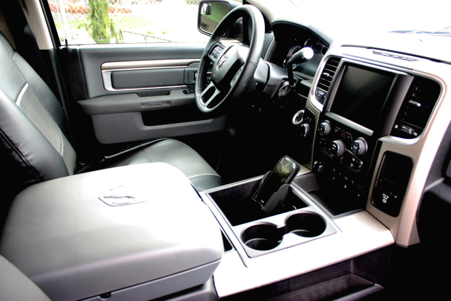 WadeStar RPC Phone Holder Converts the Business Card Holder Into a Cell Phone Holder in Select 2009-15 Dodge Ram Trucks - Medium