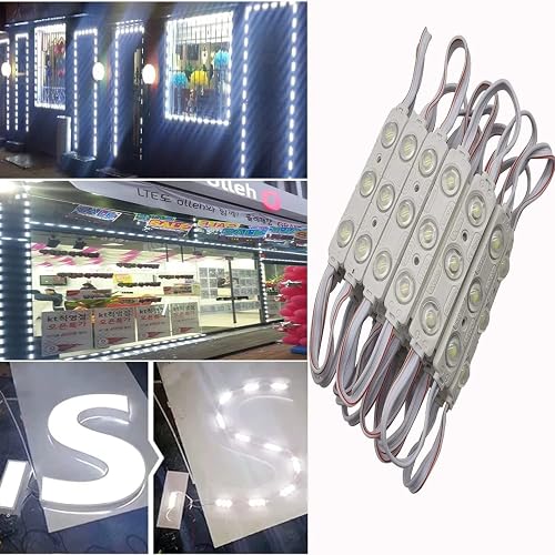 TeiNewBy LED Module, 100pcs 49.8 Ft 5730 SMD 150LM Per LED Module IP65 Waterproof Decorative Light for Letter Sign Advertising Signs with Tape