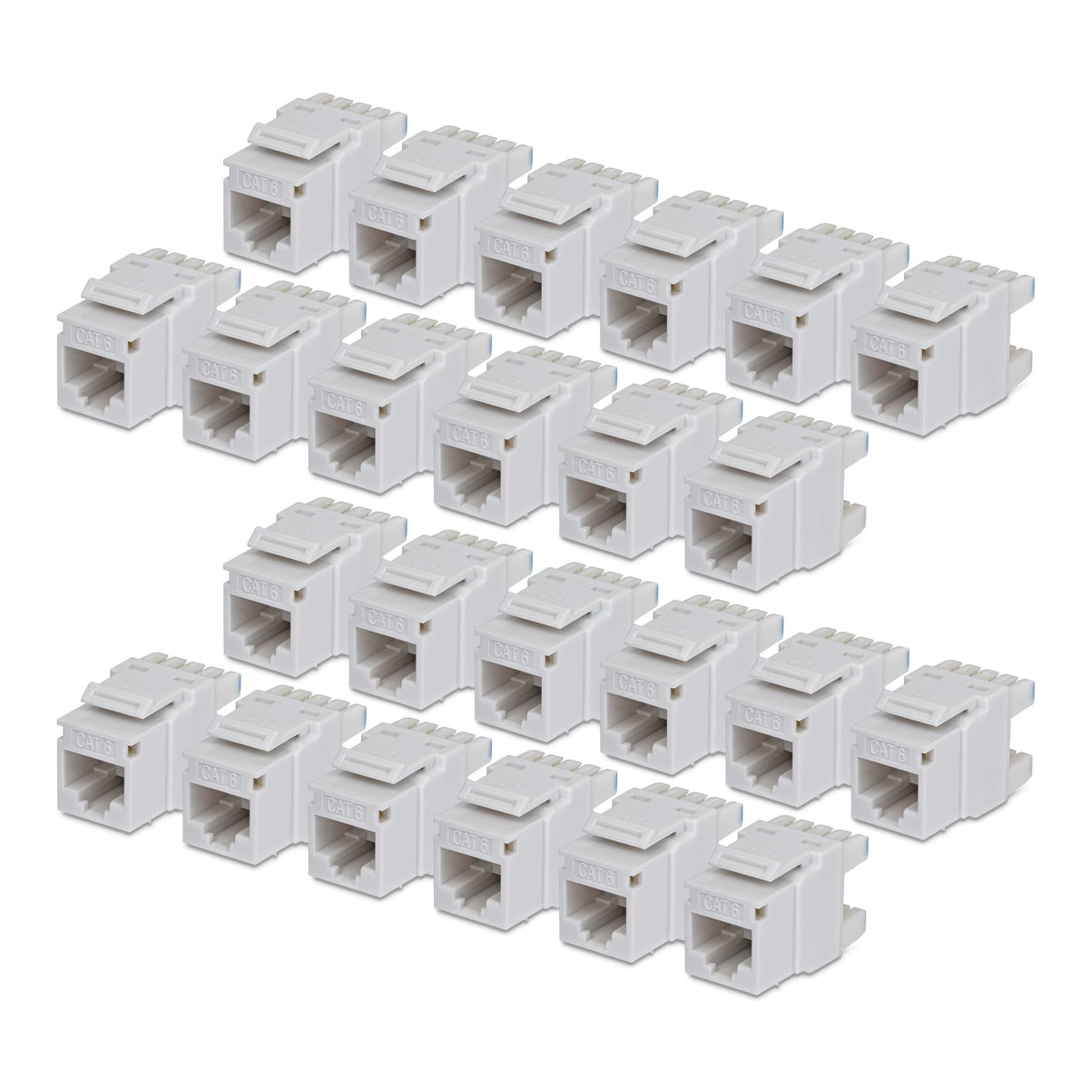 StarTech Cat6 Keystone Jack 24-Pack, UTP, 180 110 Punch Down, White