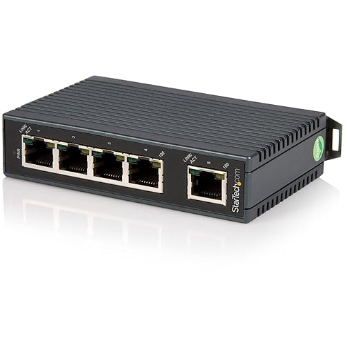 StarTech.com 5-Port Ethernet Switch - 10/100Mbps Industrial Networking Solution - IP30-rated Energy Efficient Internet Switch , TAA (IES5102)