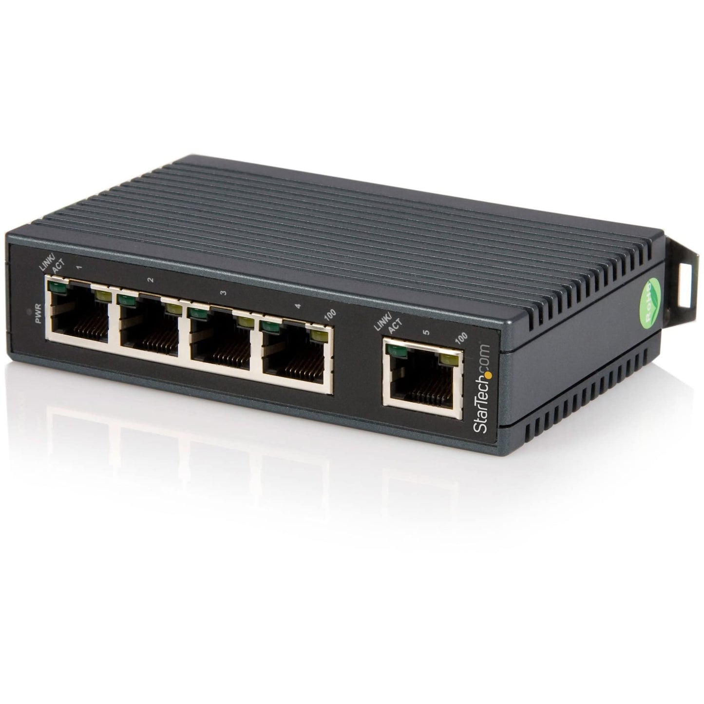 StarTech.com 5-Port Ethernet Switch - 10/100Mbps Industrial Networking Solution - IP30-rated Energy Efficient Internet Switch , TAA (IES5102)