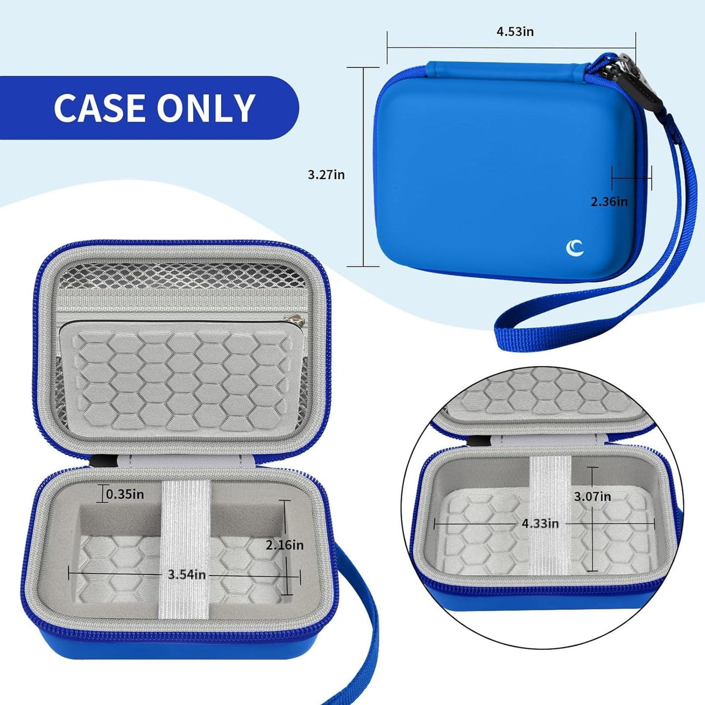 Carrying & Protective Case for Digital Camera, AbergBest 21 Mega Pixels 2.7" LCD Rechargeable HD/Kodak Pixpro/Canon PowerShot ELPH 180/190 / Sony