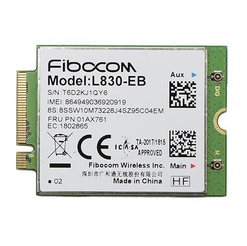 IMBXHZQ Compatible for 01AX761 Thinkpad X380 X390 Yoga P52s P43s P53s Fibocom L830-EB 4G Module
