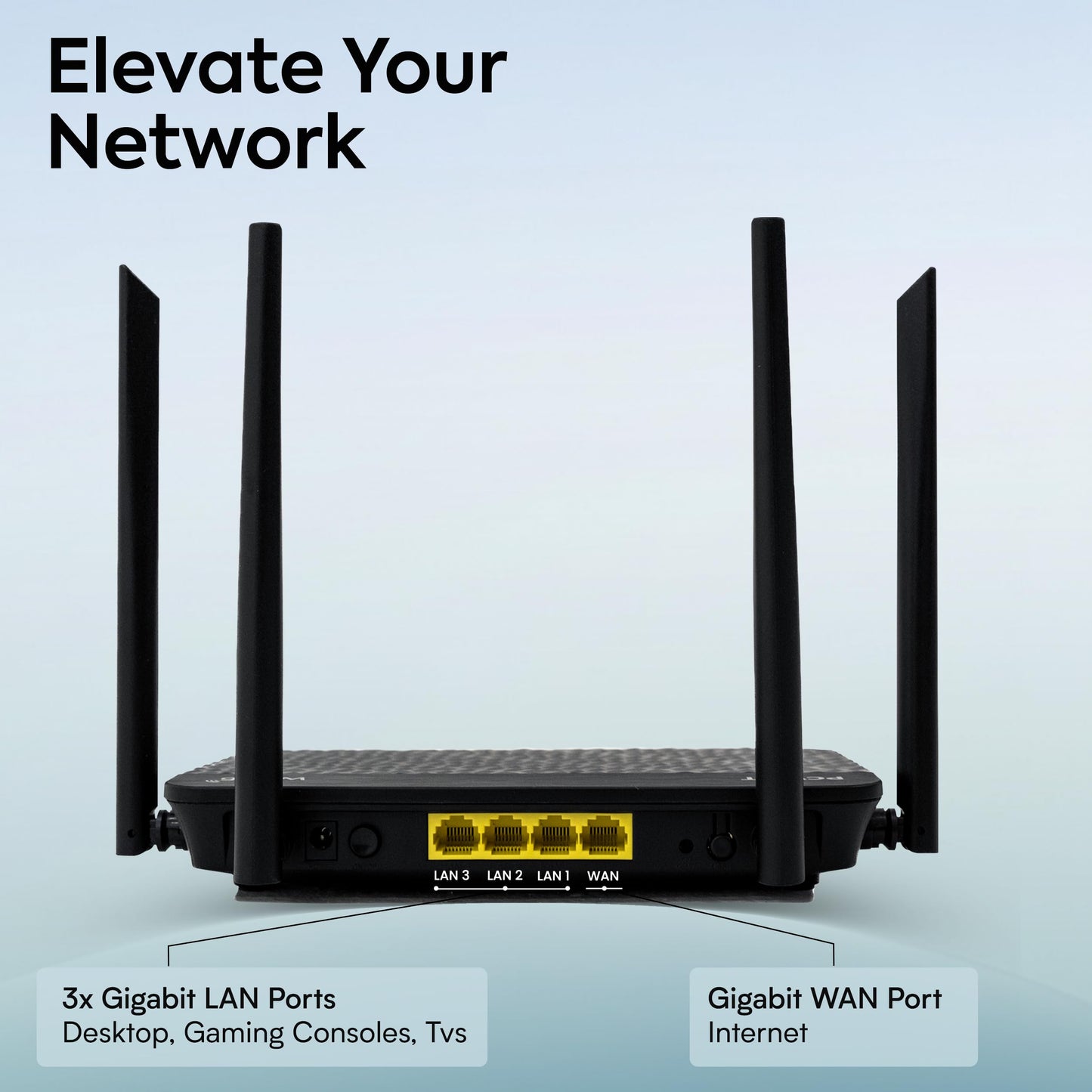 pcWRT PW-AX1800 WiFi 6 Router Long Range with VLAN Support, OpenVPN-Compatible for Services Like ExpressVPN, Dual-Band Router, VPN Client/Server