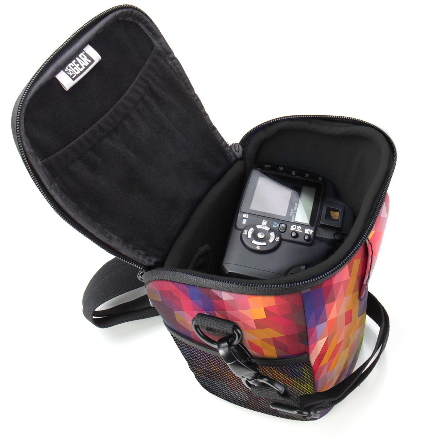 USA Gear DSLR Camera Case for Men and Women with Top Loading Accessibility, Adjustable Shoulder, Small Camera Sling Bag, Padded Handle - Camera