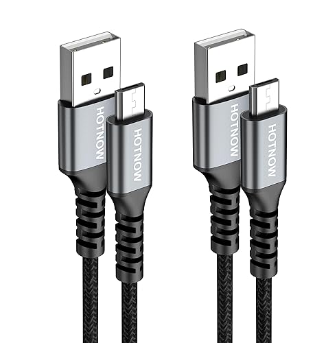 HOTNOW Micro USB Cable 3ft 2Pack, Android Charger Cable USB2.0 Data sync and Fast Charging Nylon Braided Cord for Samsung Galaxy S6 S7, HTC, LG, Sony