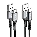 HOTNOW Micro USB Cable 3ft 2Pack, Android Charger Cable USB2.0 Data sync and Fast Charging Nylon Braided Cord for Samsung Galaxy S6 S7, HTC, LG, Sony