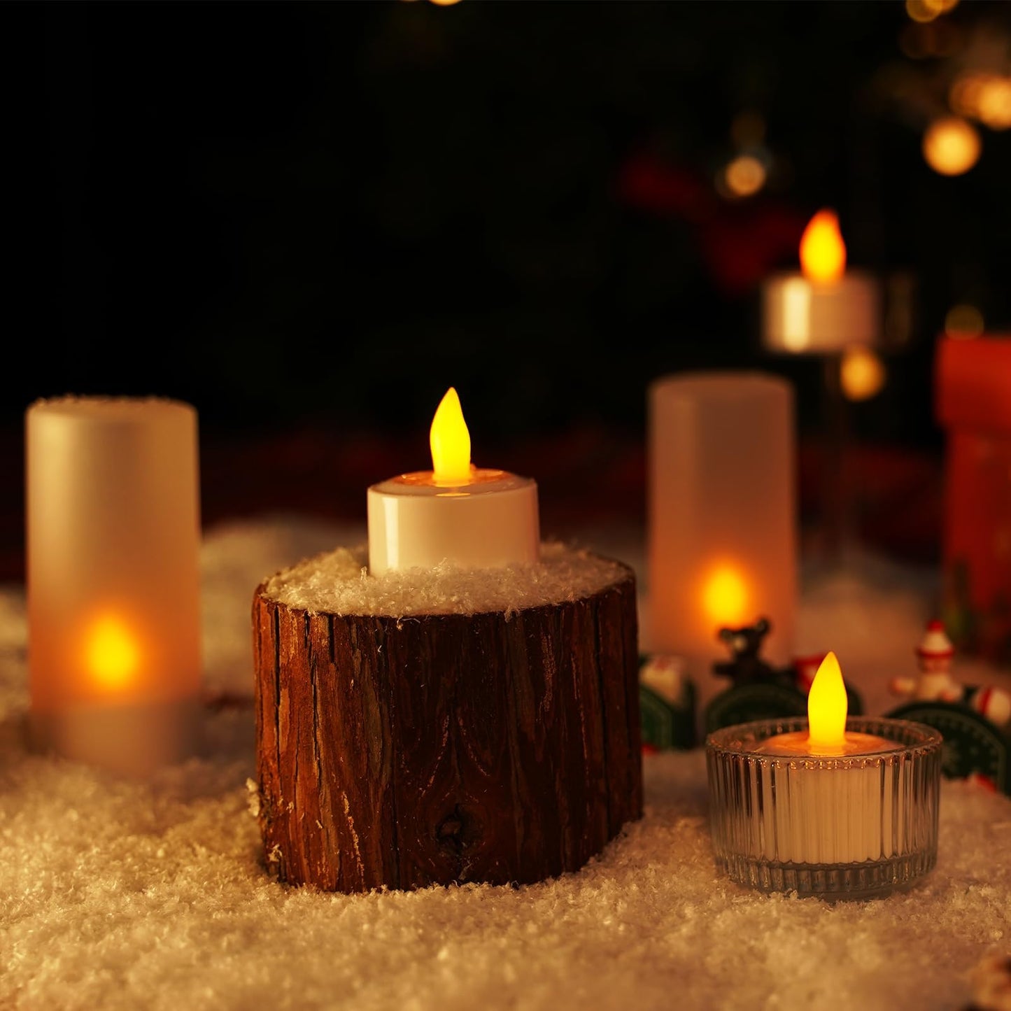 xyseamf 12 PCS LED Rechargeable Tea Lights Candles with Remote and White Base, Battery Operated Tealights with Flickering Flame for Home Wedding Decor