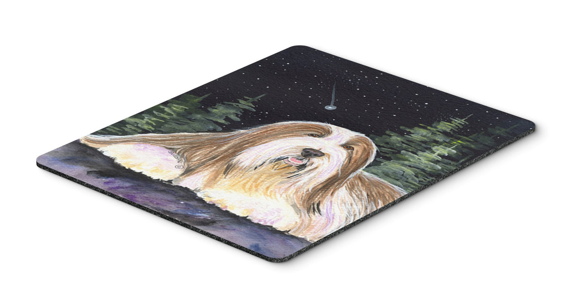 Caroline's Treasures SS8529MP Starry Night Bearded Collie Mouse Pad, Hot Pad or Trivet for Home Office Gaming Working Computers Laptop Mouse