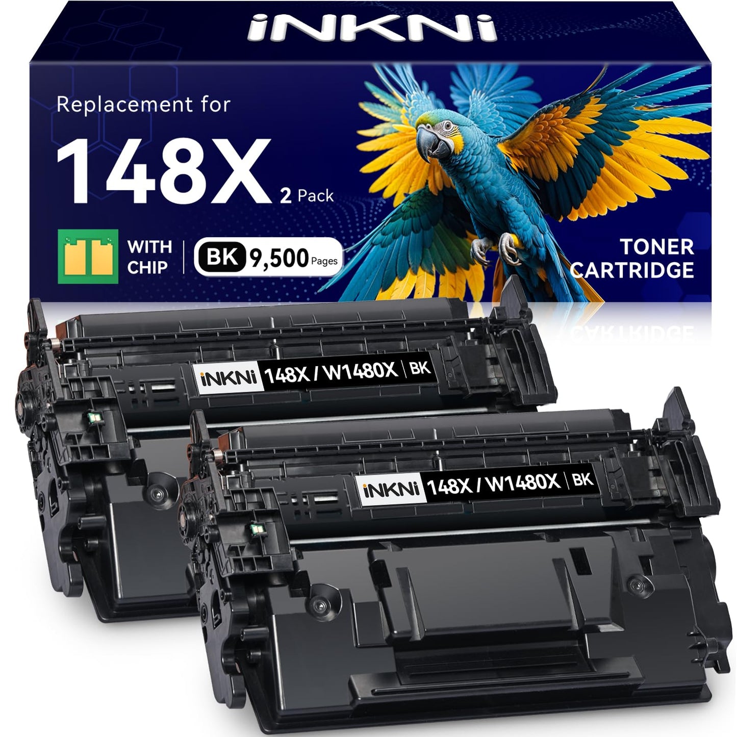 148X Black High Yield Toner Cartridge - with Chip Compatible Replacement for HP 148X 148A W1480X W1480A for HP LaserJet Pro MFP 4101fdw 4001dn 4001n