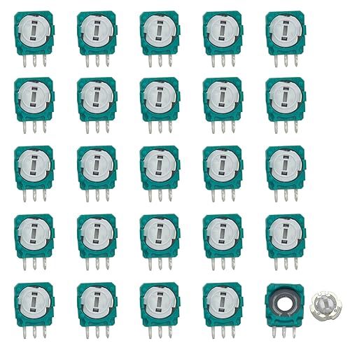 Onyehn Trimmer Potentiometer Sensor,Thumb Stick Analog Joystick Gasket Repair Parts for Xbox One,PS3,PS4 Switch Pro Controllers(25 Pack)