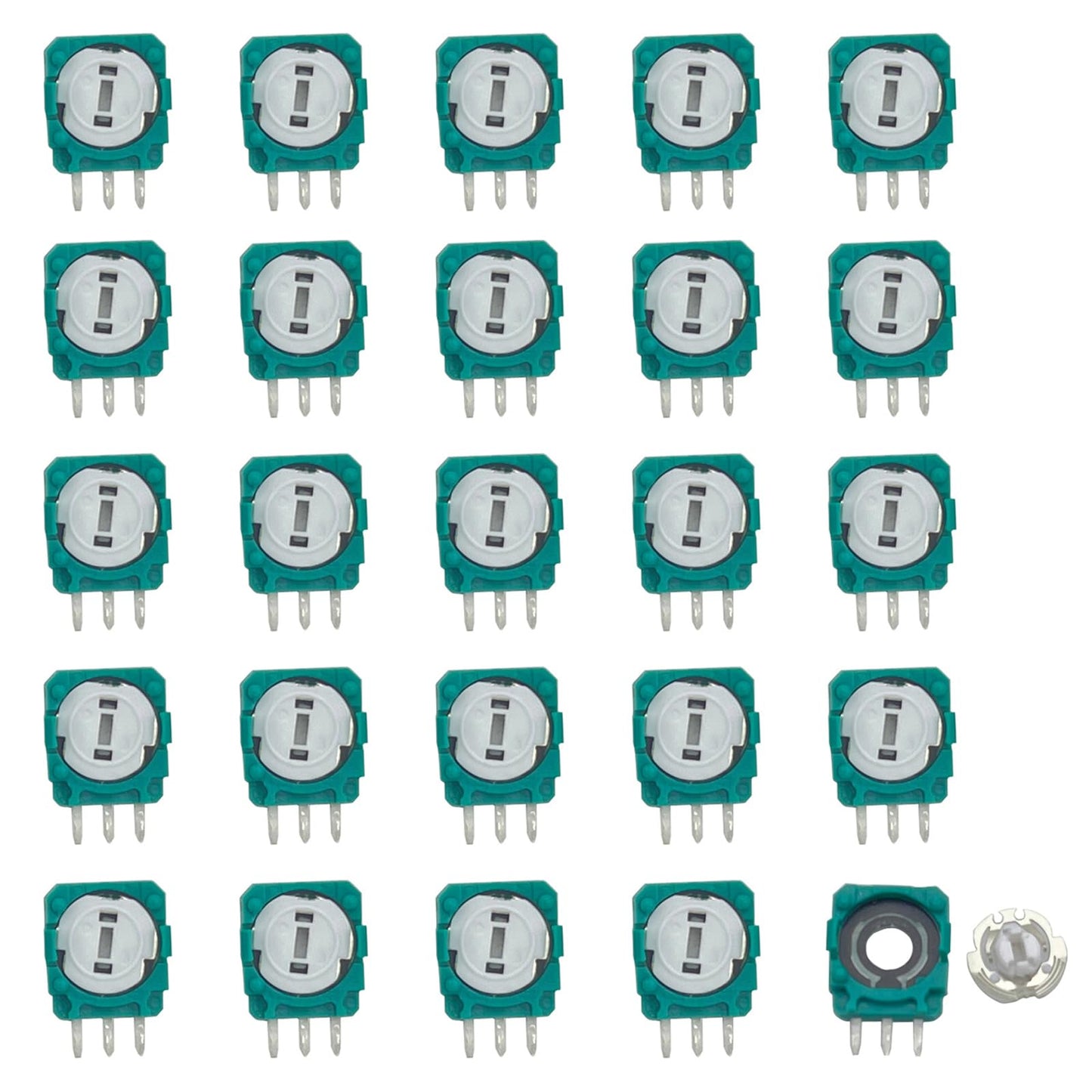 Onyehn Trimmer Potentiometer Sensor,Thumb Stick Analog Joystick Gasket Repair Parts for Xbox One,PS3,PS4 Switch Pro Controllers(25 Pack)