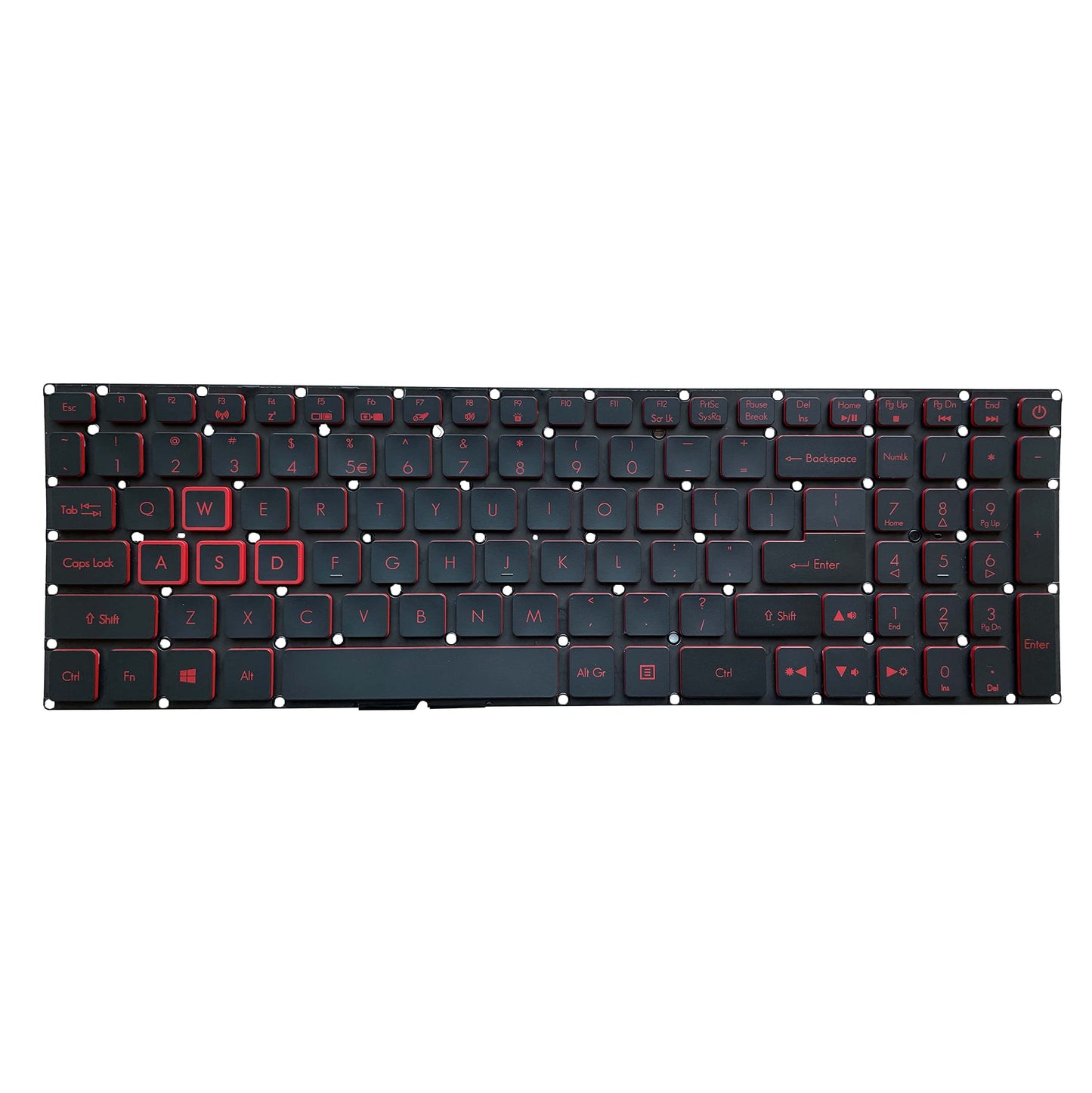 KB US Layout Notebook Keyboard for Acer Nitro 5 AN515 AN515-51 AN515-52 AN515-53 Series Laptop P/N: N17C1 N16C7 Series red Font, with Backlight,