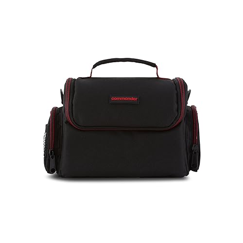 COMMANDER OPTICS Medium Camera Bag - Water Resistant, Soft Padded, Travel Bag for Canon EOS, Nikon, Sony & More DSLR Cameras/Camcorders Ample Storage