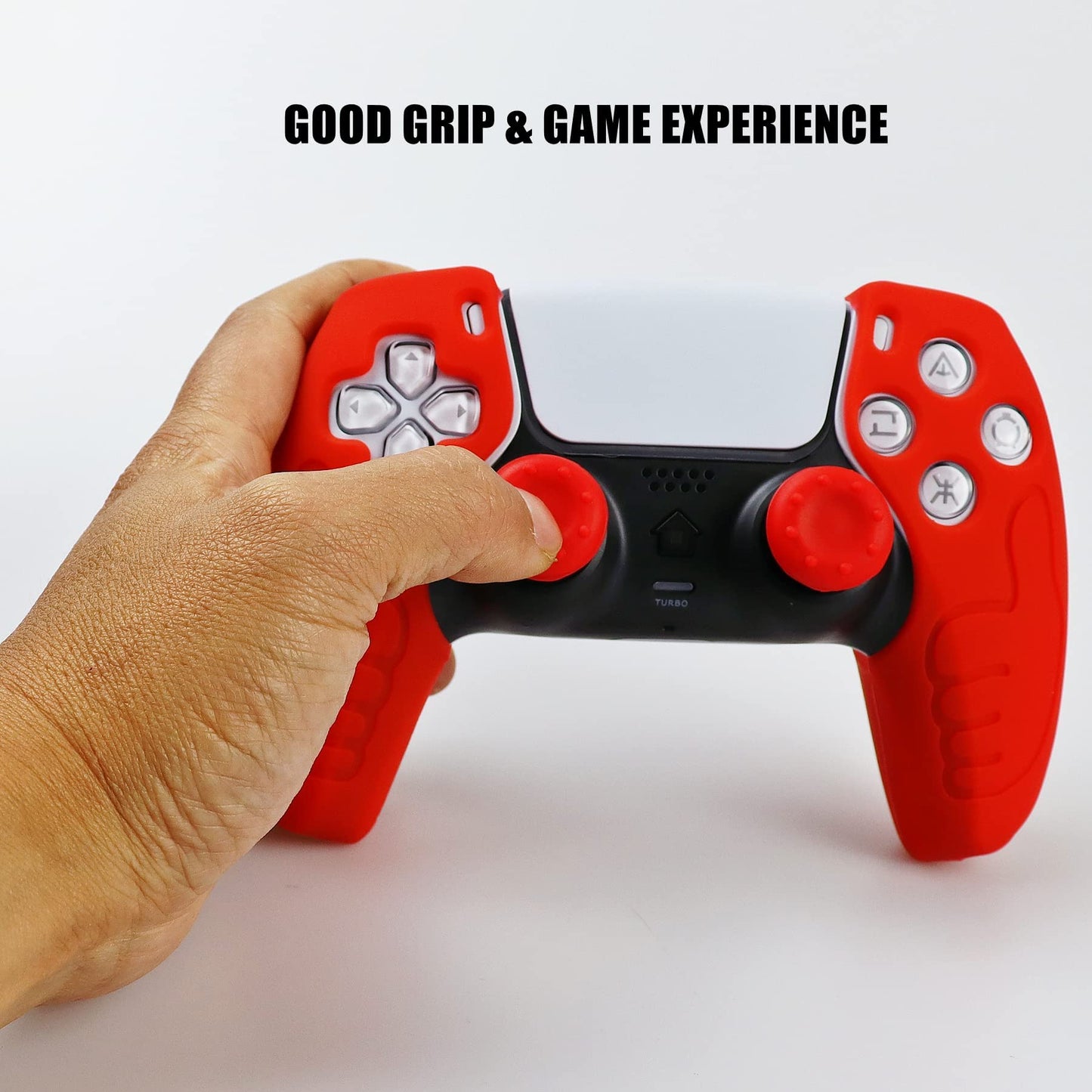 Silicone Skin for Ps5 Controller, 1pc Anti-Slip Shell Cover Case with 10 Joystick Grips for Playsation 5 Controller Wireless Gamepad(PS5 Controller