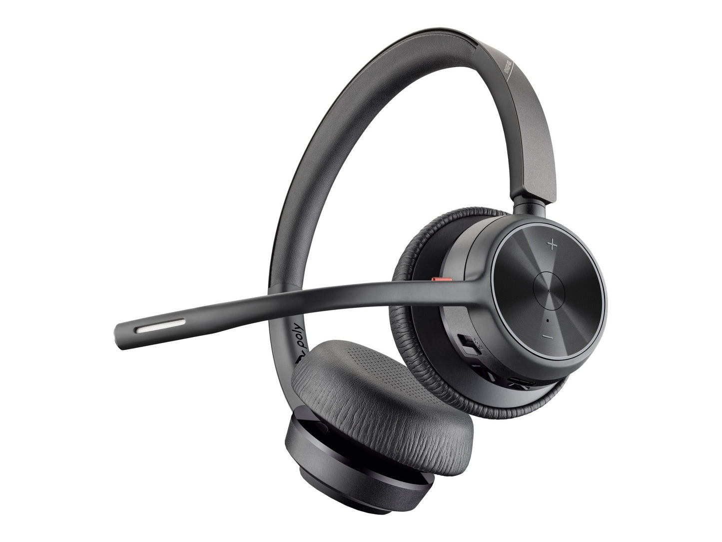 Poly - Voyager 4320 UC Wireless Headset + Charge Stand (Plantronics) - Headphones with Boom Mic - Connect to PC/Mac via USB-A Bluetooth Adapter, Cell…