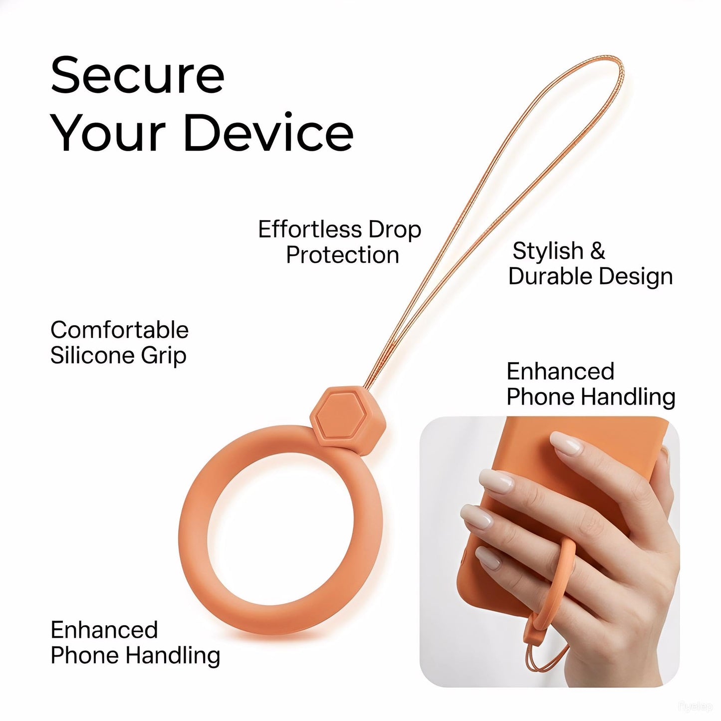 ZvveIIa Finger Lanyard Silicone Phone Strap