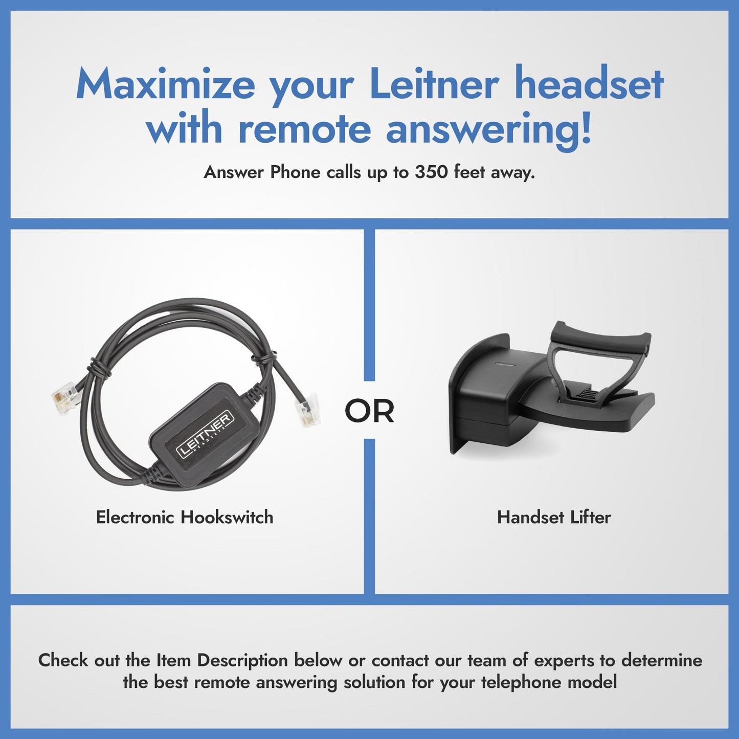Leitner Electronic Hookswitch for Avaya 2400,4600,5400,5600 Phones - Compatible with All Wireless Office Headsets